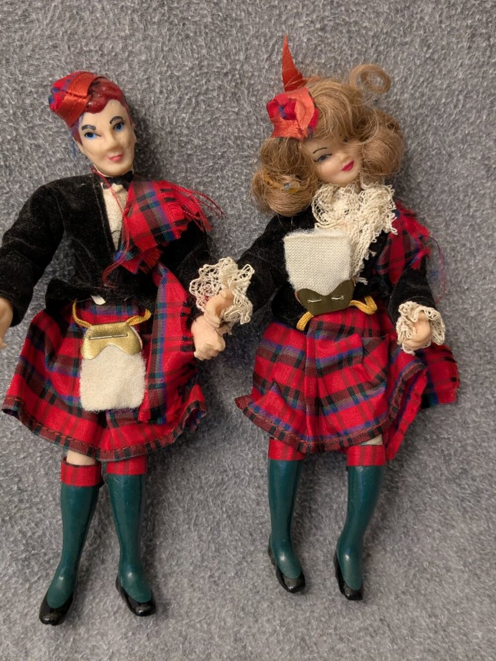 Pair of Vintage Flagg International Scotland Dolls